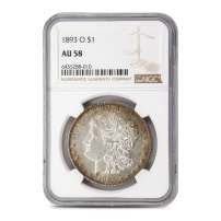 1893-O Morgan Silver Dollar NGC AU58