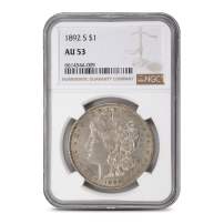 1892-S Morgan Silver Dollar NGC AU53