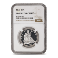 1890 Seated Liberty Half Dollar NGC PF67 UCAM