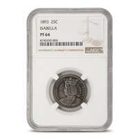 1893 Proof Isabella Quarter NGC PF64