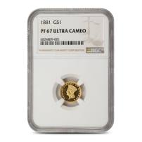 1881 Pre-33 $1 Indian Gold Coin NGC PR67 DCAM (Type 3)