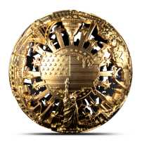 2026 2 oz Samoa Silver Filigree Spherical Revolution and Freedom Coin (Gold Plated, Box + CoA)