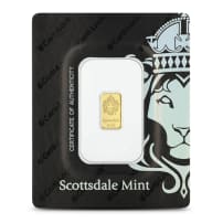 1 Gram Scottsdale Mint Gold Bar (Certi-Lock)