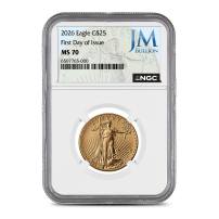 2026 1/2 oz American Gold Eagle Coin NGC MS70 FDOI (JM Bullion Label)