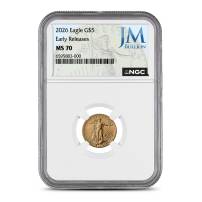2026 1/10 oz American Gold Eagle Coin NGC MS70 ER (JM Bullion Label)