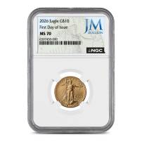 2026 1/4 oz American Gold Eagle Coin NGC MS70 FDOI (JM Bullion Label)