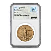2026 1 oz American Gold Eagle Coin NGC MS70 ER (JM Bullion Label)