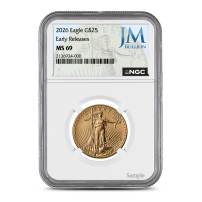 2026 1/2 oz American Gold Eagle Coin NGC MS69 ER (JM Bullion Label)