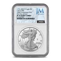2026-W 1 oz Proof American Silver Eagle Coin NGC PF70 UCAM FDOI (JM Bullion Label)