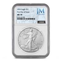 2026 1 oz American Silver Eagle Coin NGC MS70 FDOI (JM Bullion Label)