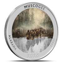 2026 1 oz Colorized Native America the Beautiful Alabama Silver Coin (Box + CoA)