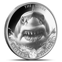 2026 1 oz Congo Silver World's Wildlife The Shark Coin (BU)