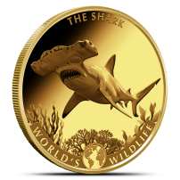 2026 1/2 Gram Proof Congo Gold World's Wildlife The Shark Coin