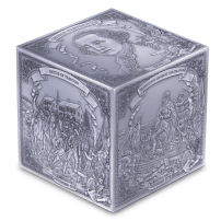 2026 6 oz Antique Barbados George Washington Silver Cube Coin (Box + CoA)