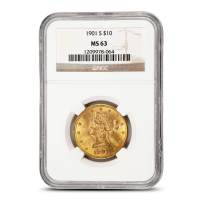 1901-S Pre-33 $10 Liberty Gold Eagle Coin NGC MS63