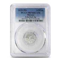 2025 1/20 oz Proof Mexican Silver Libertad Coin PCGS PR70 DCAM