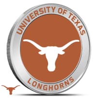 1 oz Colorized University of Texas Longhorns Silver Round (BU)