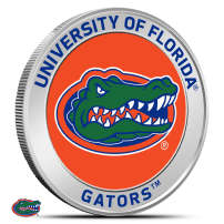 1 oz Colorized University of Florida Gators Silver Round (BU)