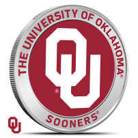 1 oz Colorized University of Oklahoma Sooners Silver Round (BU)