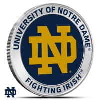 1 oz Colorized Notre Dame Fighting Irish Silver Round (BU)