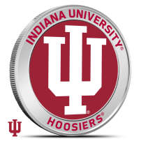 1 oz Colorized Indiana University Hoosiers Silver Round (BU)