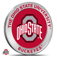 1 oz Colorized Ohio State University Buckeyes Silver Round (BU)