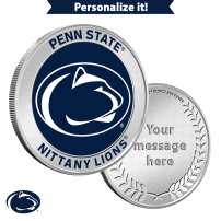 1 oz Colorized Engravable Penn State University Nittany Lions Silver Round (New w/ Gift Box)