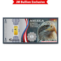 1 Gram America Quarter Millennium Limited Edition Goldnote (Sealed Bar)