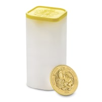 2026 1/4 oz British Gold Tudor Beasts Royal Dragon Tube (25 Coins, BU)