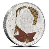 2026 2 oz Proof Colorized Pitcairn Islands Marilyn Monroe Silver Coin (Ultra High Relief, Box & CoA)