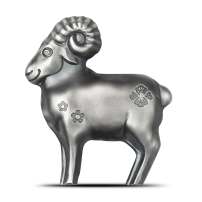 2027 1 oz Mongolia Silver Lunar Fluffy Sheep Coin (Antique, Ultra High Relief)