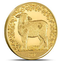2027 1/2 Gram Proof Mongolia Gold Lunar Year of the Sheep Coin