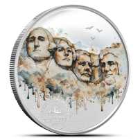 2026 1/2 oz Proof Colorized Cook Islands Silver World Landmarks Mount Rushmore Coin