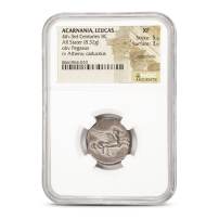 Acarnania, Leucas 4th-3rd Centuries BC AR Stater NGC XF
