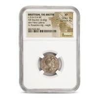 Bruttium, The Brettii c.216-214 BC AR Drachm NGC XF