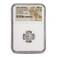 Gaul, Massalia 2nd-1st Centuries BC AR Drachm NGC MS