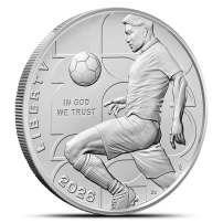 2026-P $1 Burnished American FIFA World Cup Silver Dollar (Box + CoA)