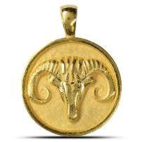 Nebü 17.6g 24Kt Gold Zodiac Aries Pendant