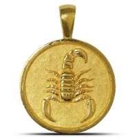 Nebü 15.75g 24Kt Gold Zodiac Scorpio Pendant