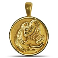 Nebü 17.45g 24Kt Gold Zodiac Aquarius Pendant