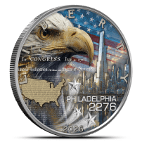 2026 1 oz Colorized American Independence Edition Silver Eagle Coin (Philadelphia 2276)