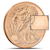 1 oz Reverse Proof Sunshine Walking Liberty Copper Round America250 Privy (New)