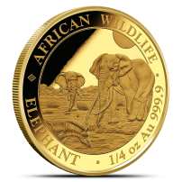 2026 1/4 oz Somalia Gold Elephant Coin (BU)