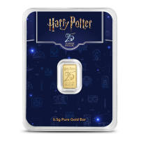 1/2 Gram 25 Years of Magic Harry Potter Gold Bar (New)