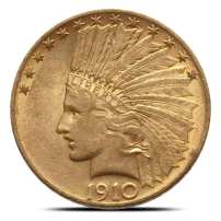 Pre-33 $10 Indian Gold Eagle Coin (VF)