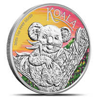2026 1 oz Colorized Australian Silver Koala Coin (In Card)