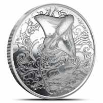 2026 1 oz Pitcairn Islands Silver Ocean Wonders Stingray Coin (BU)