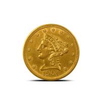 Pre-33 $2.50 Liberty Gold Quarter Eagle Coin (Cleaned)