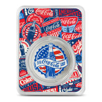 1 oz Colorized Silver Coca-Cola USA Round (Proof-Like)