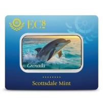 2025 1 oz Colorized EC8 Silver Grenada Dolphin Coin (Certi-Lock)